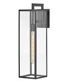 12W 1-Light 25 in. Outdoor Wall Sconce in Black