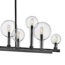 Hinkley Black 17 x 48-3/10 in. 60W 1-Tier 10-Light LED Industrial and Transitional Chandelier 