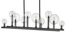 Hinkley Black 17 x 48-3/10 in. 60W 1-Tier 10-Light LED Industrial and Transitional Chandelier 