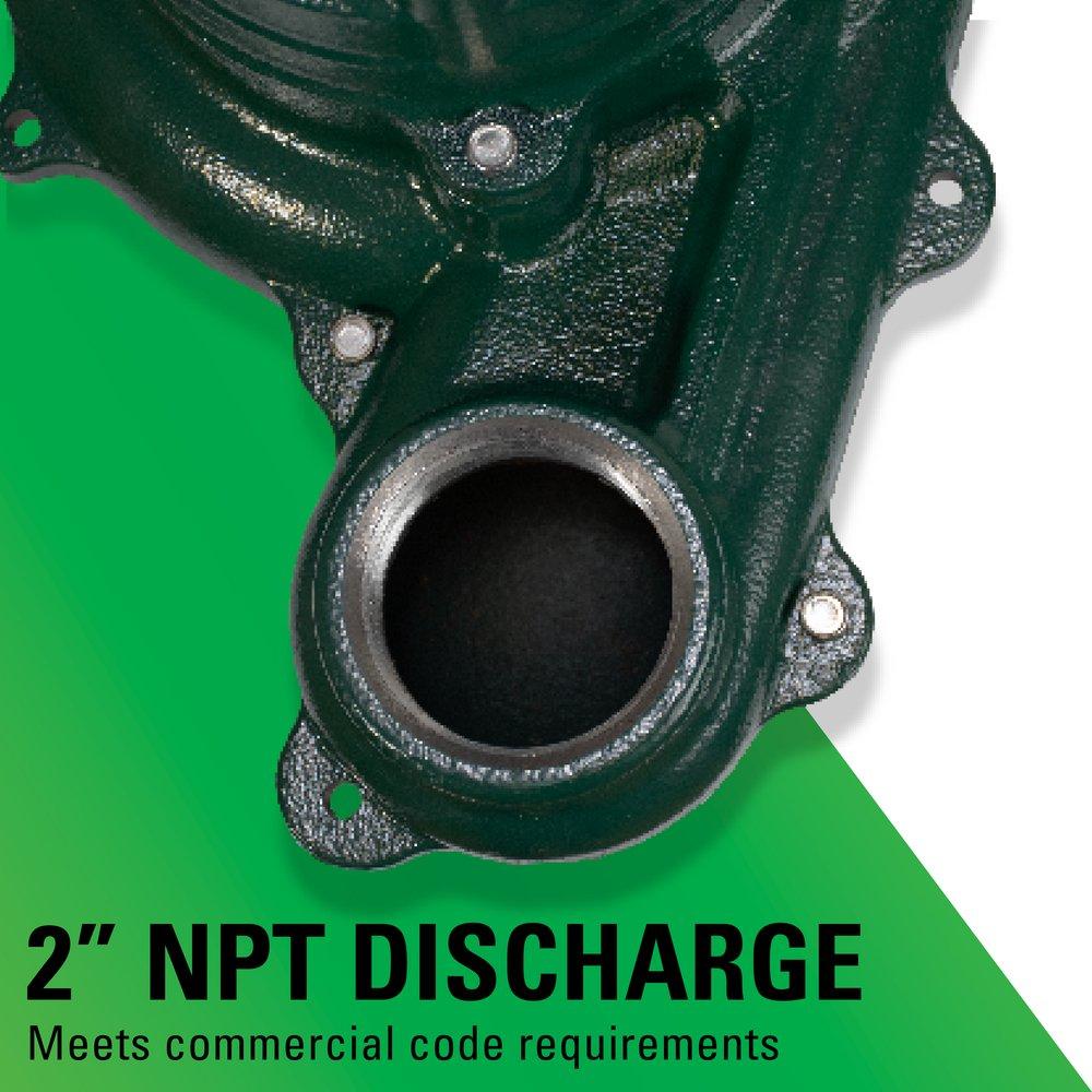 Zoeller Pump Co 2 in. 115V 9.4A 128 gpm NPT Cast Iron Sewage Pump 