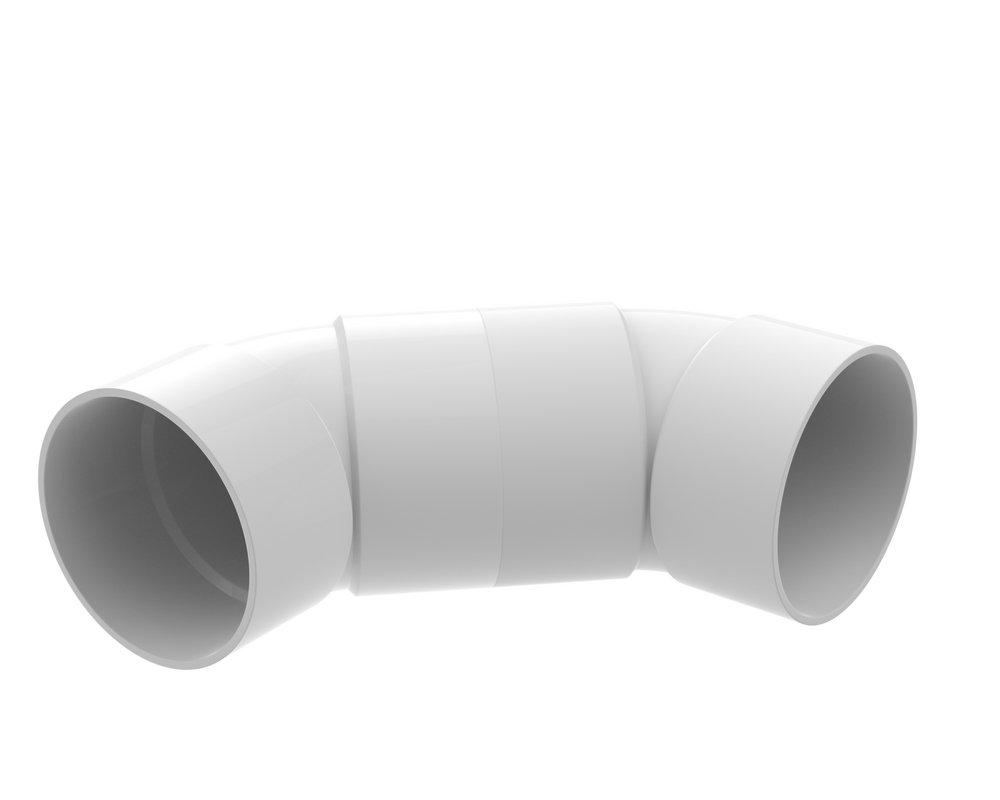 18X90D PVC DWV ELBOW HXHSCH40 FAB 