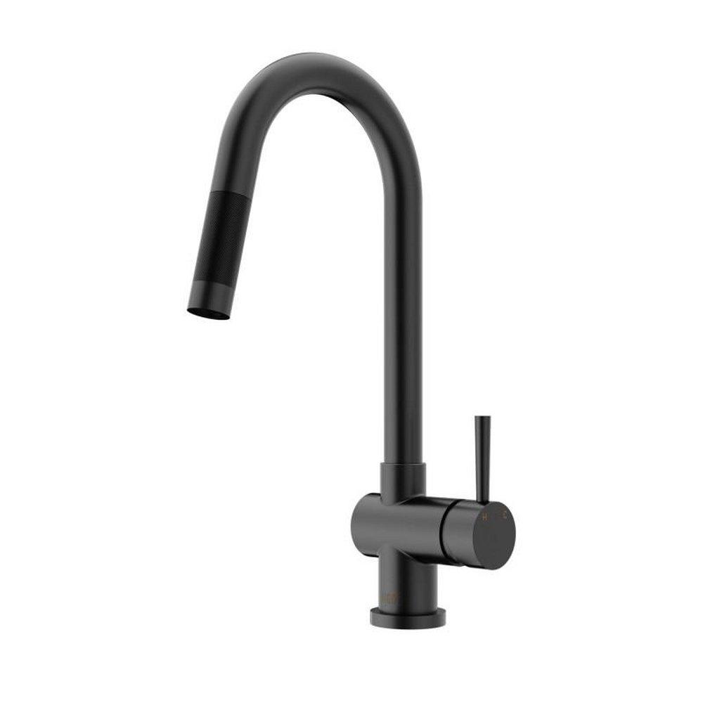 Vigo Industries Matte Black Pull Down Kitchen Faucet 
