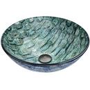 16-1/2 in. Vessel Round Glass Bathroom Sink in Oceania