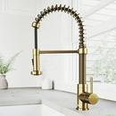 Single Handle Pull Down Kitchen Faucet in Matte Gold