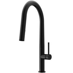 Single Handle Pull Down Kitchen Faucet in Matte Black