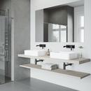 Petunia 22-3/4" Matte Stone? Vessel Bathroom Sink with Cornelius Matte Black 1.2 GPM Wall Mounted Ba 