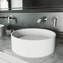 VIGO Matte White Vessel Mount Bathroom Sink 