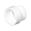 White PVC DWV Female Trap Adapter with Washer & Chrome Nut 