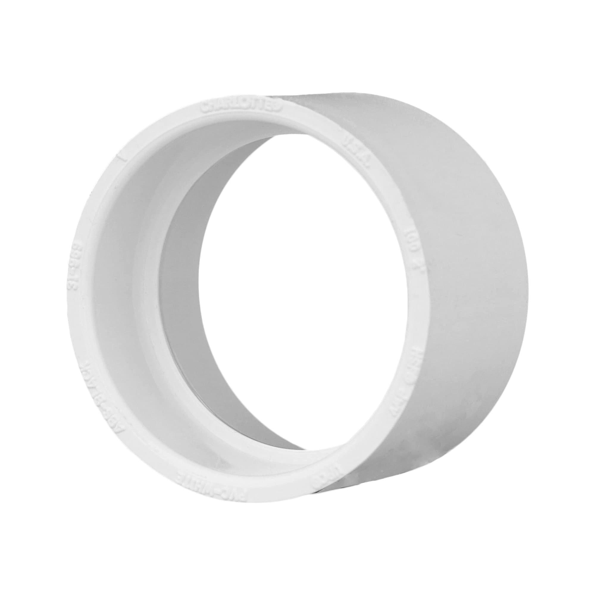 White Hub PVC Coupling in White 