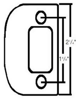 2-1/4 in. Full Lip Strike Plate in Matte Black