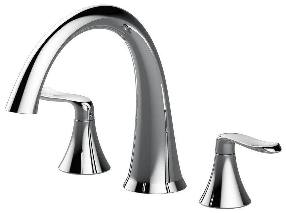 JACUZZI&reg; White Two Handle Roman Tub Faucet 