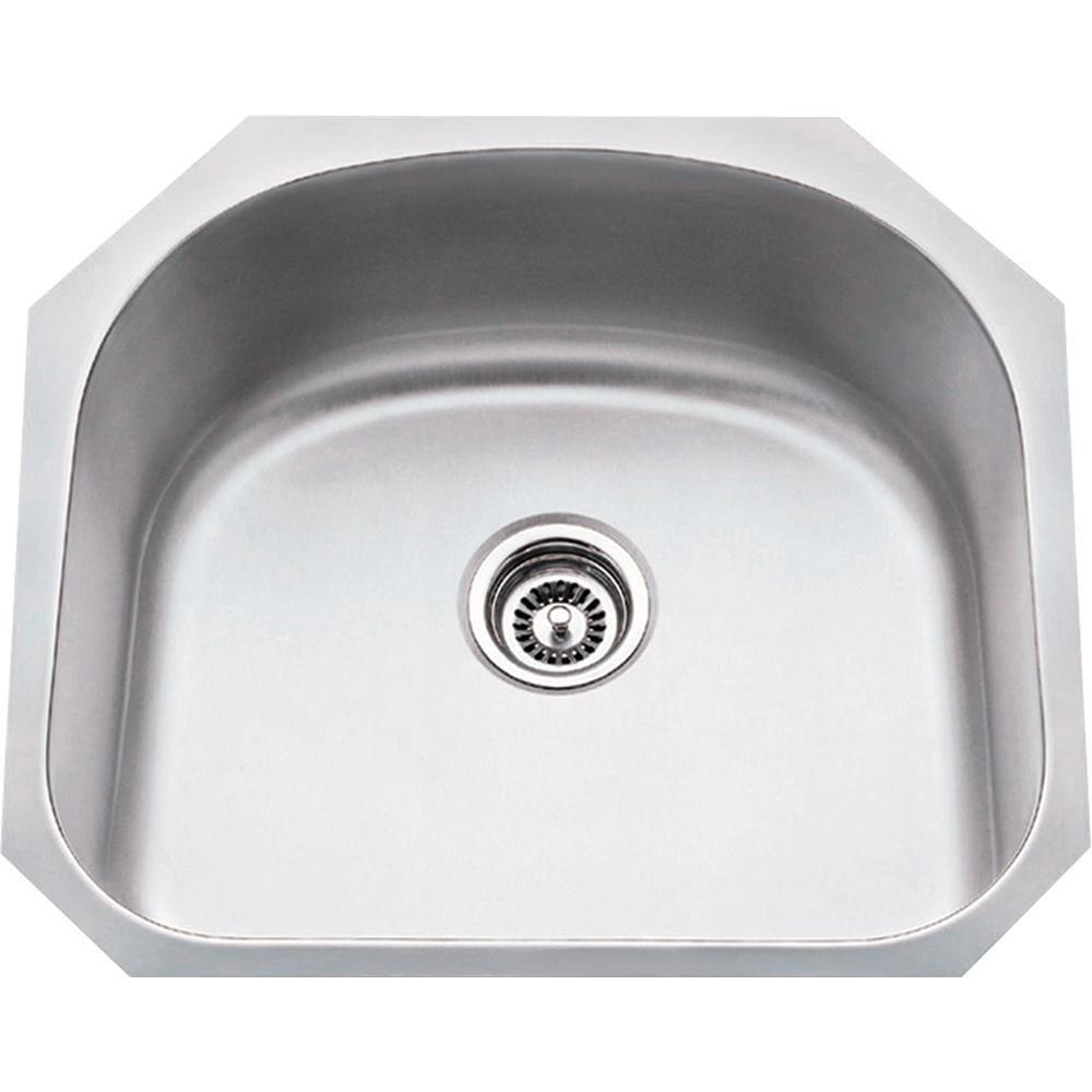 23-1/4" Undermount Single Basin Stainless Steel Kitchen Sink 