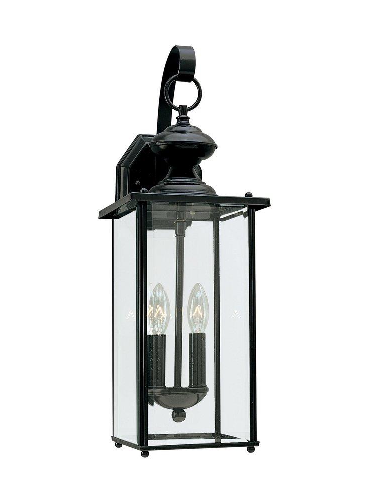 Visual Comfort & Co. Generation Lighting Black 40 W 2-Light Candelabra Lantern 