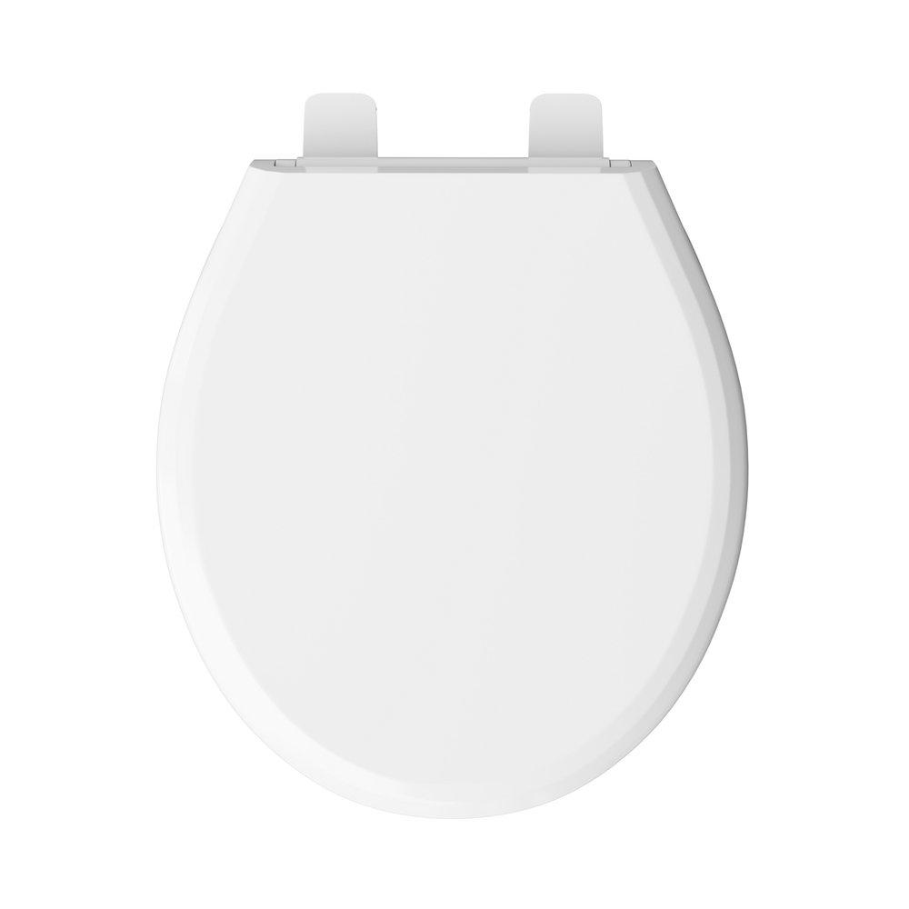 PROFLO&reg; White Plastic Toilet Seat 
