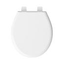 PROFLO&reg; White Plastic Toilet Seat 