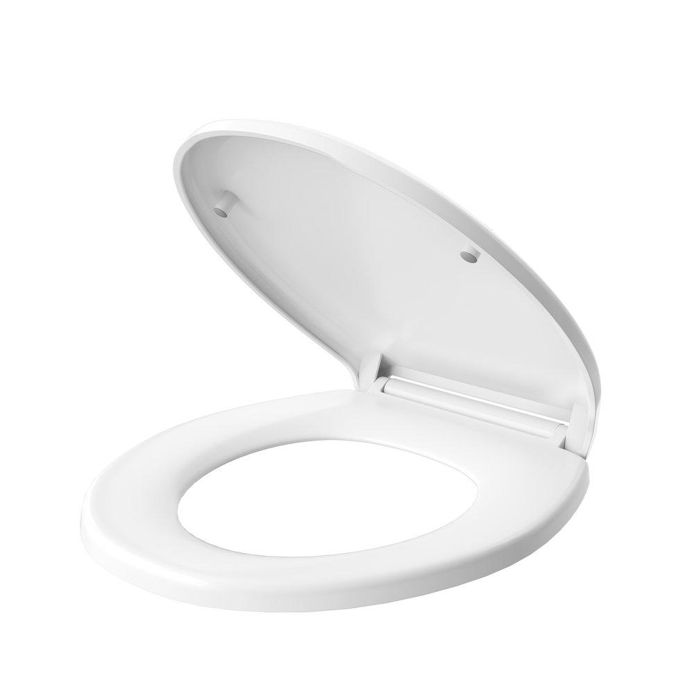 PROFLO&reg; White Plastic Toilet Seat 