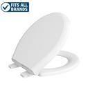PROFLO&reg; White Plastic Toilet Seat 