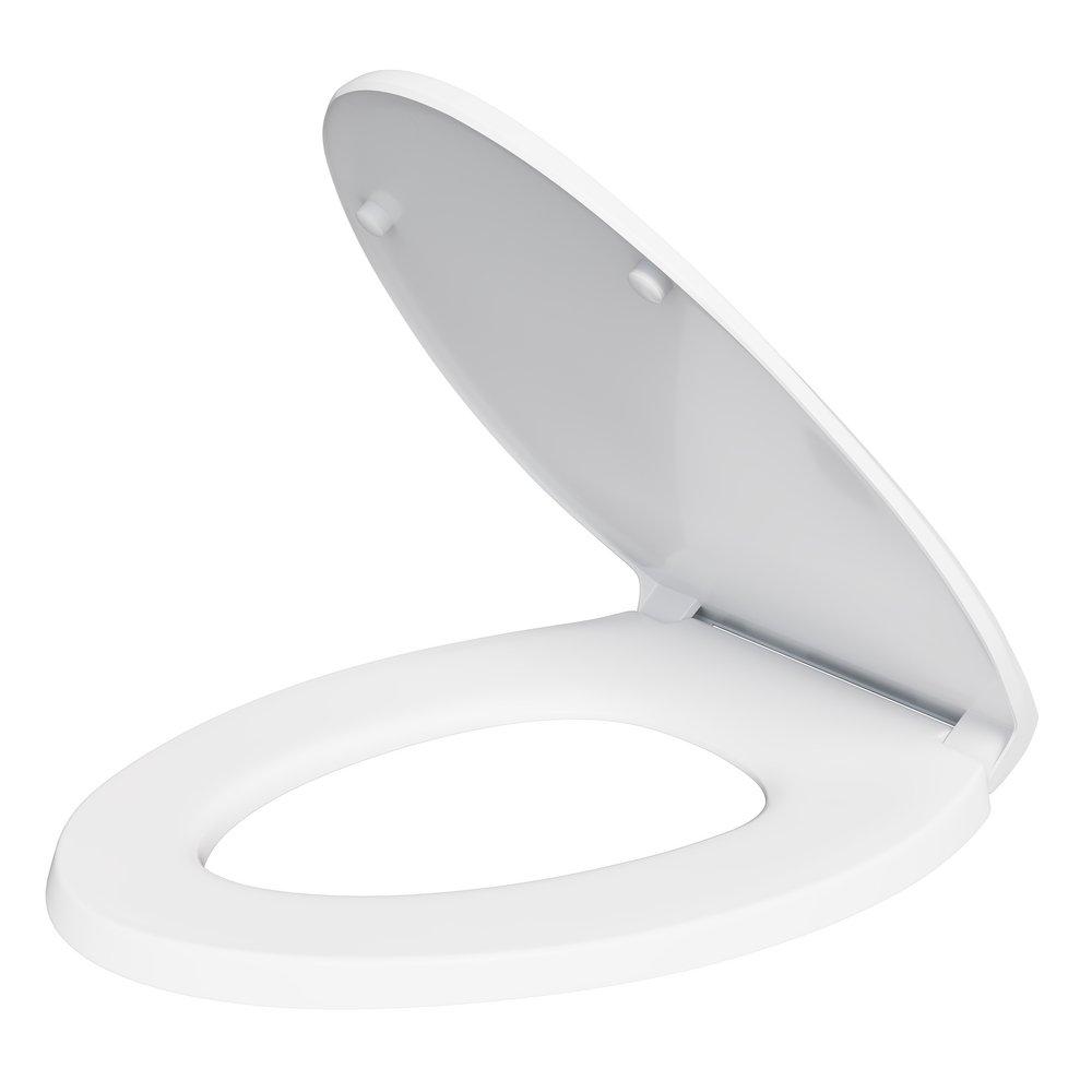 PROFLO&reg; White Elongated Closed Front Toilet Seat 