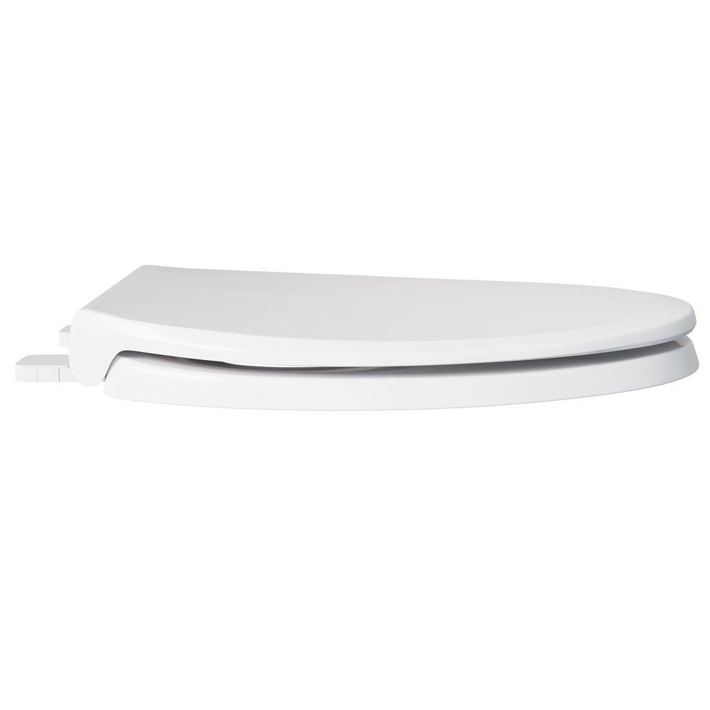 PROFLO&reg; White Elongated Closed Front Toilet Seat 