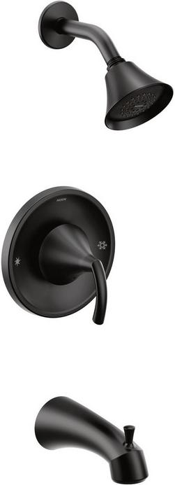 One Handle Single Function Bathtub & Shower Faucet in Matte Black (Trim Only)