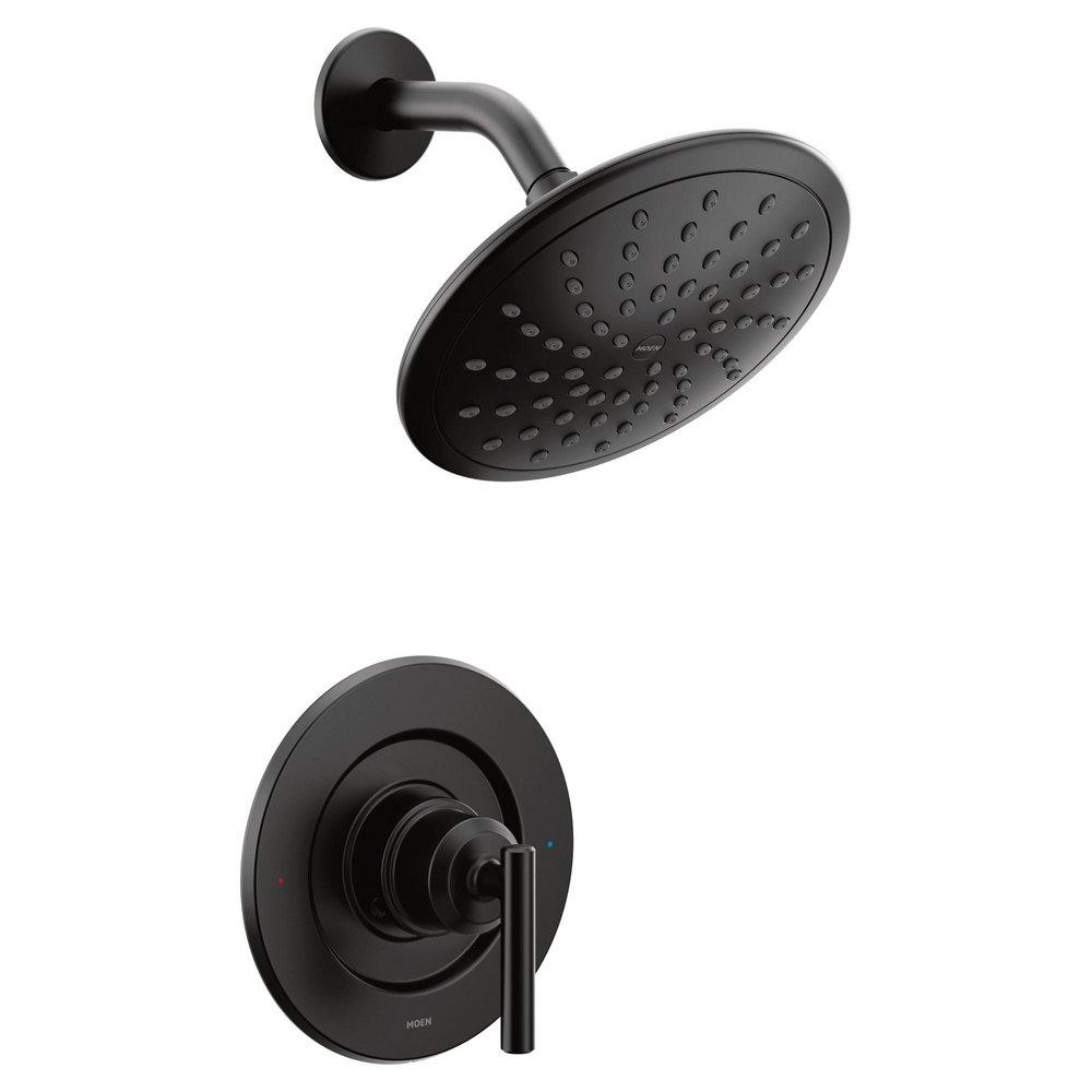 Moen Matte Black Single Handle Single Shower Faucet Trim Only 