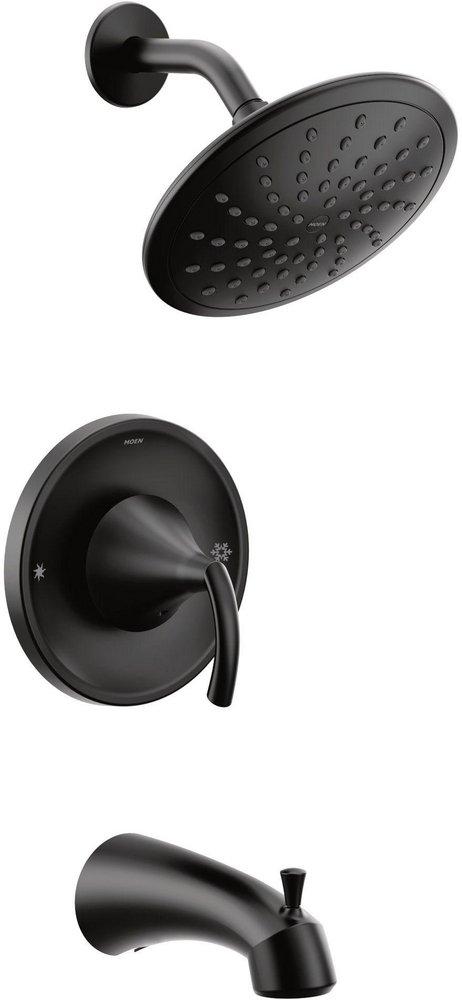Moen Matte Black Single Handle Single Function Bathtub & Shower Faucet (Trim Only) 
