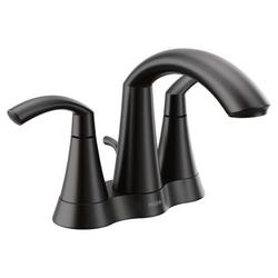 Two Handle Centerset Bathroom Sink Faucet in Matte Black