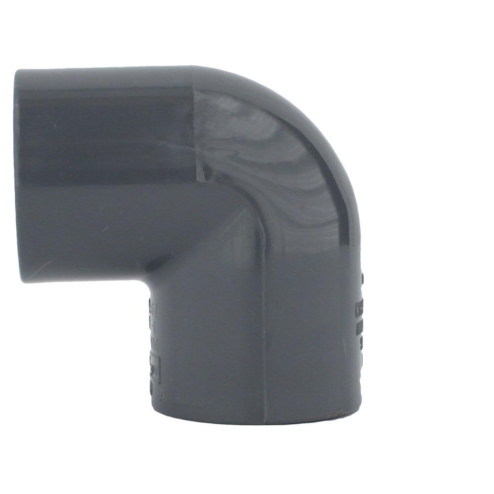 Dark Grey PVC Schedule 80 90&deg; Elbow 