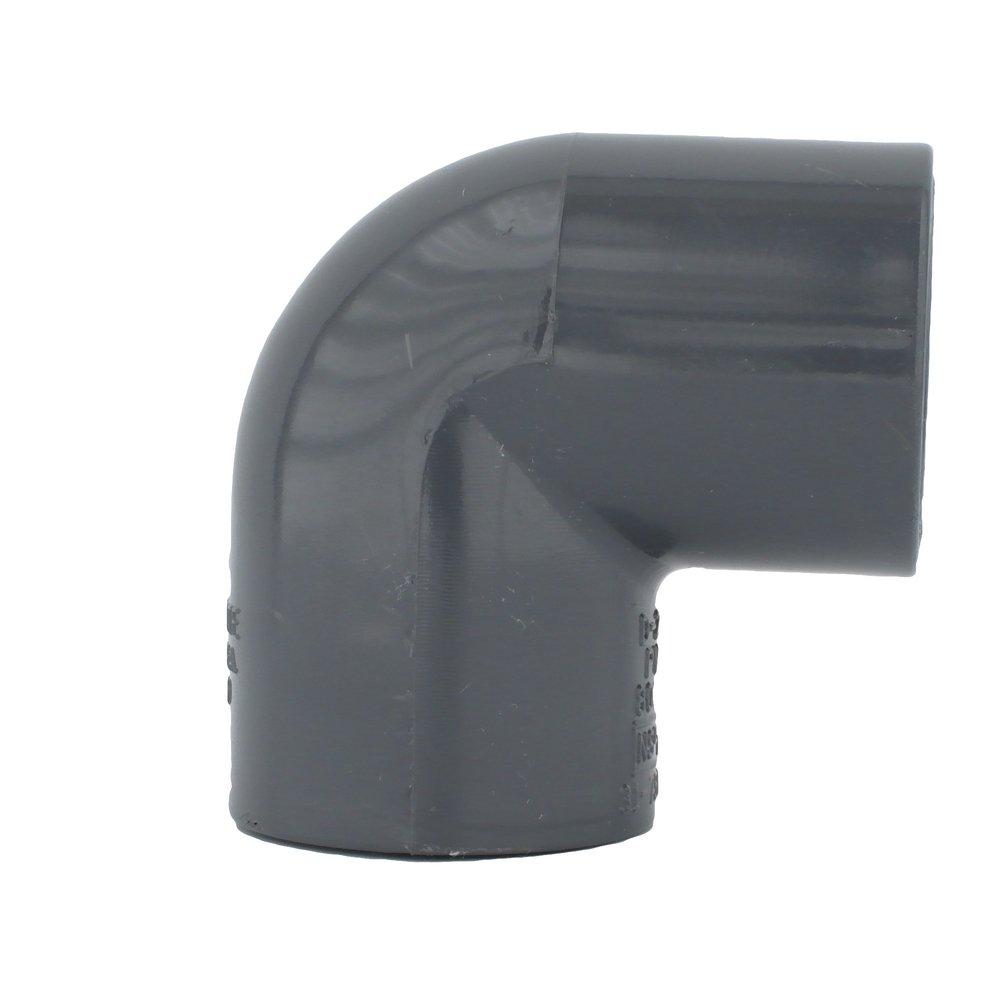 Dark Grey PVC Schedule 80 90&deg; Elbow 