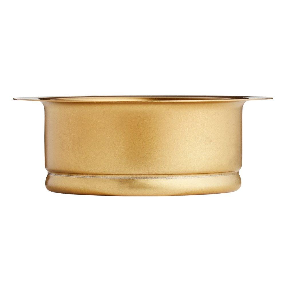 Signature Hardware Matte Gold Brass Stainless Steel Disposer Flange & Stopper 