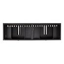 Signature Hardware Rustic Black 72 in. Floor Mount Vanity in Rustic Black with Satin Nickel 