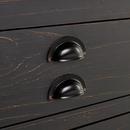 Signature Hardware Rustic Black 72 in. Floor Mount Vanity in Rustic Black with Matte Black 