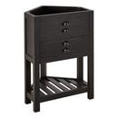Signature Hardware Rustic Black 24 in. Floor Mount Vanity in Rustic Black with Matte Black 
