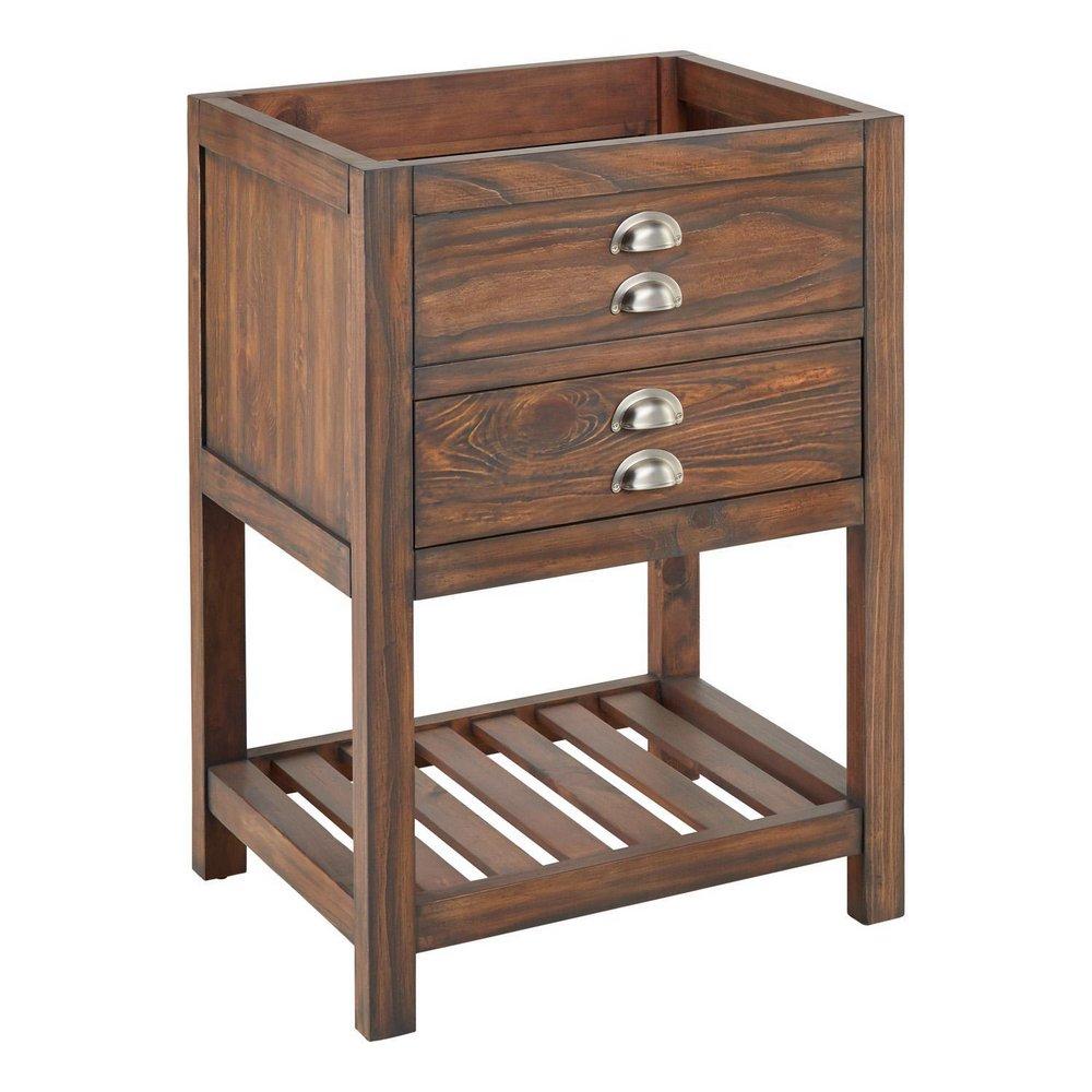 Signature Hardware Farmhouse Brown 24 in. Floor Mount Vanity 