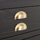 Signature Hardware Rustic Black 24 in. Floor Mount Vanity in Rustic Black with Satin Brass 