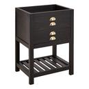 Signature Hardware Rustic Black 24 in. Floor Mount Vanity in Rustic Black with Satin Brass 