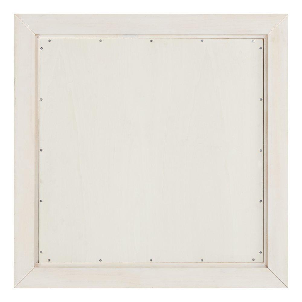 Signature Hardware Whitewash Pine 34 in. Square Vanity Mirror 