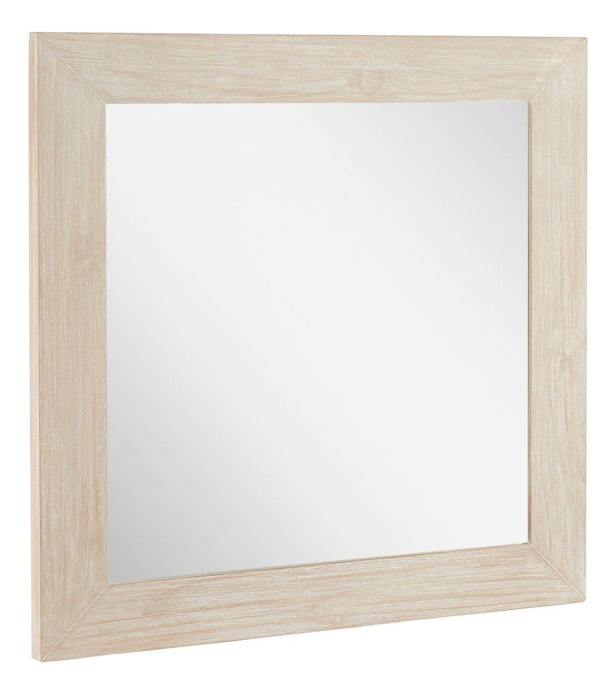 Signature Hardware Whitewash Pine 34 in. Square Vanity Mirror 
