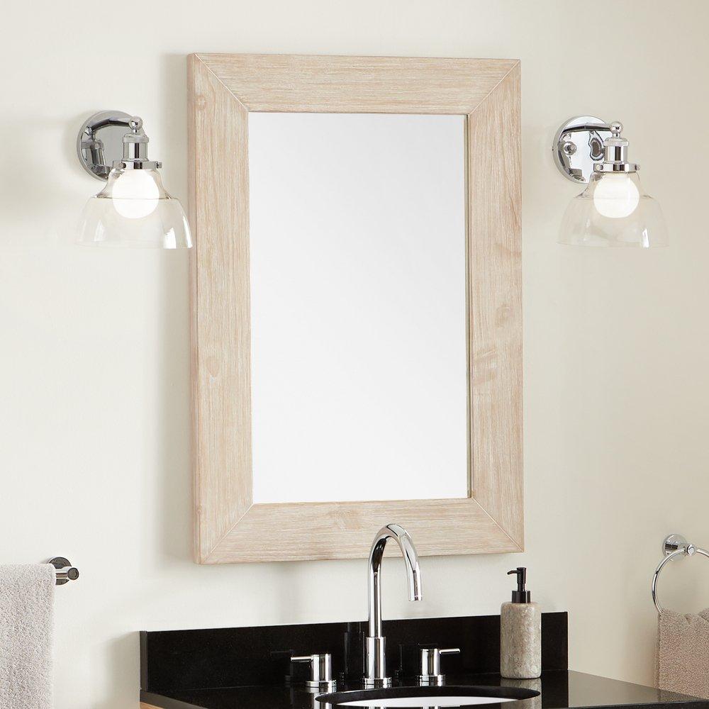 Signature Hardware White Wash 24 in. Rectangular Vanity Mirror 