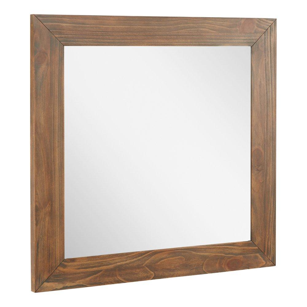 Signature Hardware Grey Wash 34 in. Square Vanity Mirror 