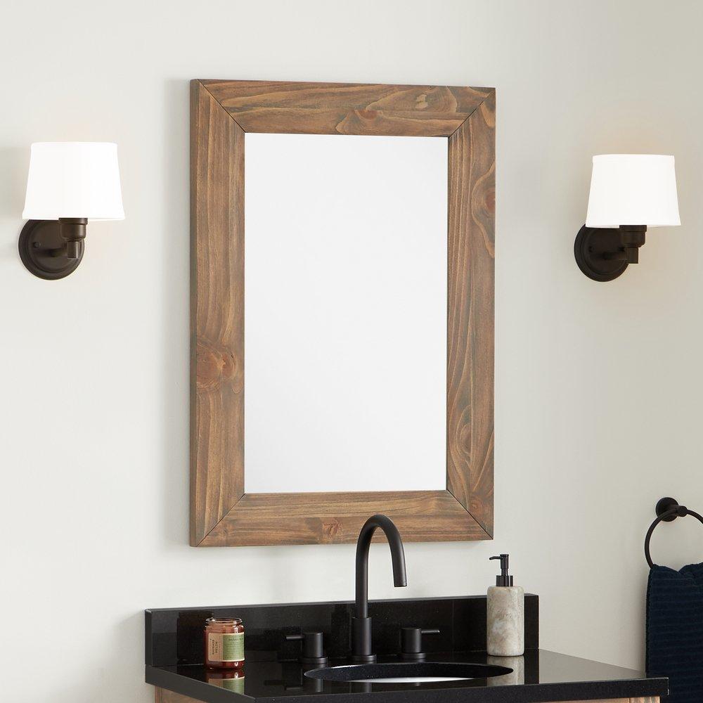 Signature Hardware Grey Wash 24 in. Rectangular Vanity Mirror 