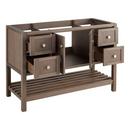 Signature Hardware Ash Brown 48 in. Floor Mount Vanity in Ash Brown with Brushed Nickel 