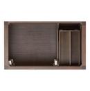 Signature Hardware Ash Brown 36 in. Floor Mount Vanity in White with Satin Brass 