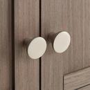 Signature Hardware Ash Brown 36 in. Floor Mount Vanity in White with Satin Brass 