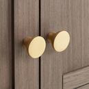 Signature Hardware Ash Brown 30 in. Floor Mount Vanity in Ash Brown with Satin Brass 