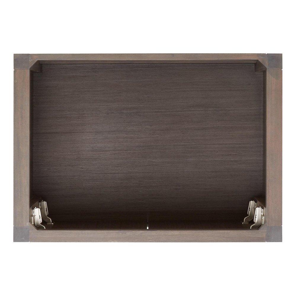 Signature Hardware Ash Brown 30 in. Floor Mount Vanity in Ash Brown with Satin Brass 