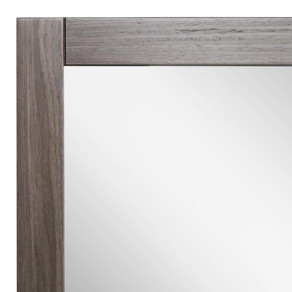 Signature Hardware Ash Brown 22-1/8 in. Rectangular Vanity Mirror 