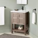 Signature Hardware Ash Brown 24 in. Floor Mount Vanity in Ash Brown with Brushed Nickel 