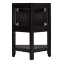 Signature Hardware Black 24 in. Floor Mount Vanity in Black with Satin Brass 