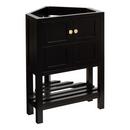 Signature Hardware Black 24 in. Floor Mount Vanity in Black with Satin Brass 